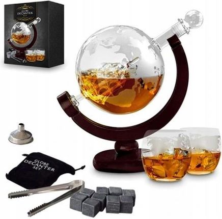 Zestaw do whisky KARAFKA GLOBUS + szklanki prezent na urodziny 18-99 faceta
