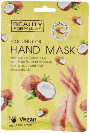BEAUTY FORMULAS Maska na dłonie z olejem kokosowym