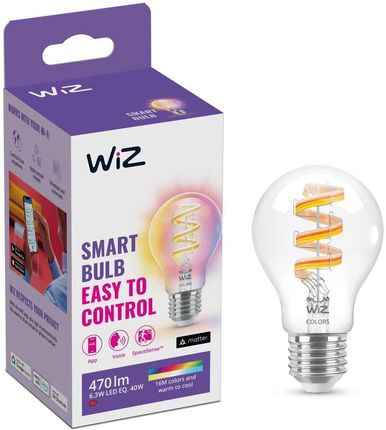 WiZ Żarówka filament E27 A60 6,3 W (40 W), kolorowe światło (929003267101)