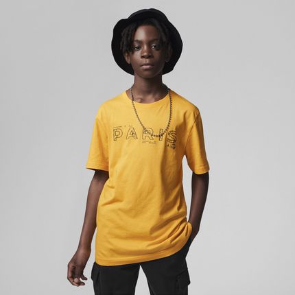 T-shirt dla dużych dzieci Jordan Paris SP23 Tee - Żółty