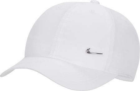 Dziecięca czapka z metalowym logo Swoosh Nike Dri-FIT Club - Biel