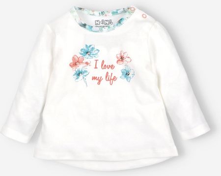 Bluzka niemowlęca FLOWERS z bawełny organicznej dla dziewczynki