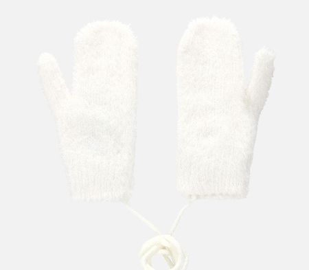 Rękawiczki BABY futerkowe jednopalczaste ecru XS 13cm rozmiar: Uniwersalny