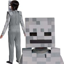 Zdjęcie Disguise Minecraft Kostium Halloween Strój Karnawałowy Skeleton Biały Szkielet 137-149Cm 10-12 Lat - Wisła