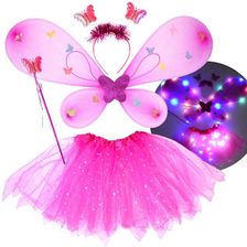 Zdjęcie Jokomisiada Różowy Świecący Kostium Dla Małej Wróżki Skrzydełka Motyl Bal Za4805 Cr - Oświęcim
