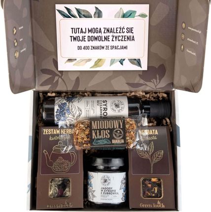 Green Touch Zestaw Prezentowy Herbat Kwitnących Syrop Owoce Herbata Prezent Box
