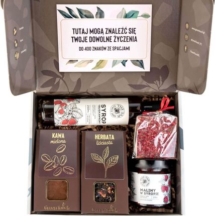 Green Touch Zestaw Prezentowy Z Herbatą Kawa Czekolada Syrop I Maliny W Syropie Box