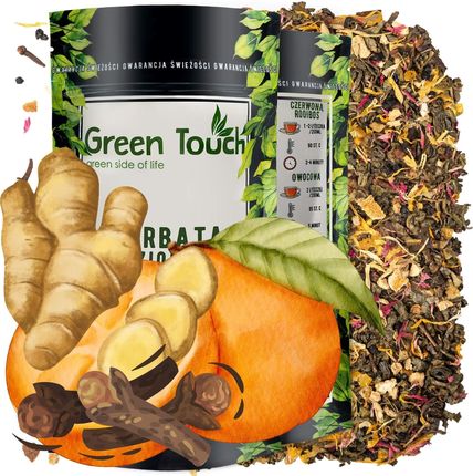 Green Touch Herbata Zielona Świąteczna Gwiazdkowe Złoto Zimowa Z Imbirem Goździk Torebka 50g Pakowanie Standardowe