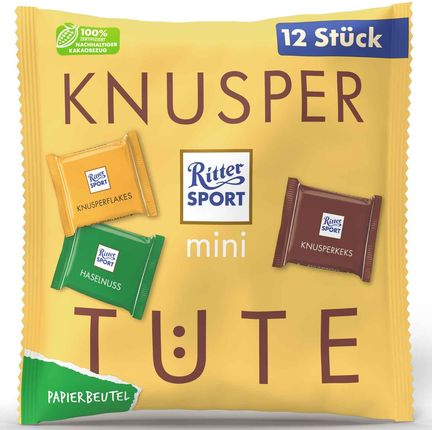 Ritter Sport Mini Knusper Tüte Mix Czekoladek 200g