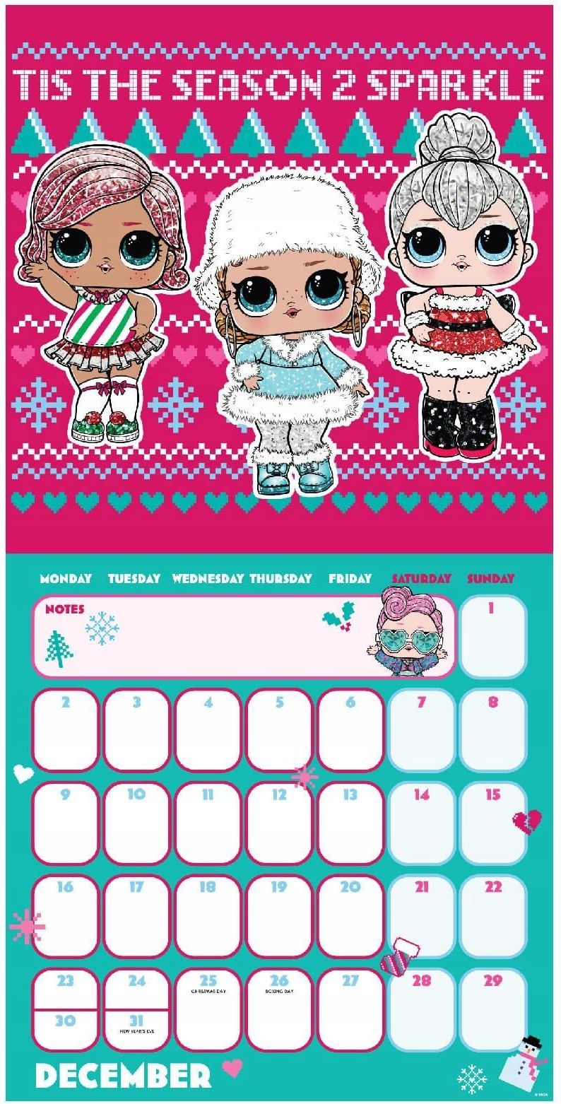 Kalendarz Ścienny Lol Surprise Dla Dzieci Na 2024 Rok 30X30cm Ceny i