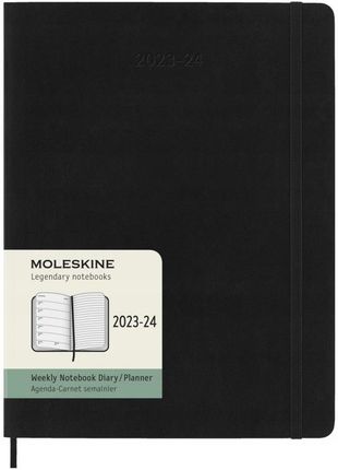 Kalendarz Tygodniowy 2023/2024 Moleskine Black Xl