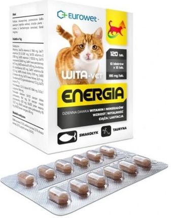Eurowet Wita-Vet Energia Tabletki Dla Kotów 12tabl.