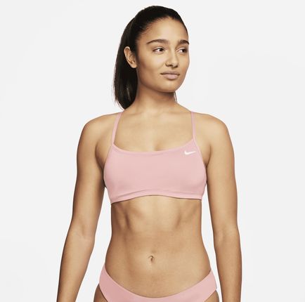 Damska góra od bikini o kroju bokserki Nike Essential - Różowy