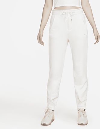 Damskie spodnie z dzianiny dresowej z wysokim stanem Nike Sportswear Modern Fleece - Biel