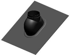 Zdjęcie Termet Przejście Przez Dach 0-48° Czarny Ral9005 Ø60/Ø100mm T9000040127 - Dobra