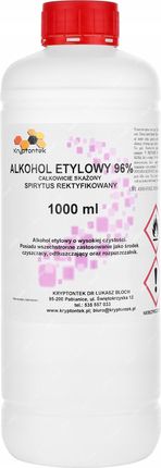 Kryptontek Etanol Alkohol Etylowy 96% Spirytus Rektyfik 1L Ch00029