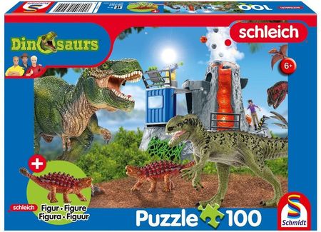 Schmidt Puzzle 100El. Schleich Dinozaury Figurka