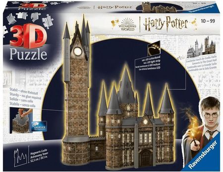 Ravensburger Puzzle 3D Budynki Nocą Zamek Hogwarts Wieża 540El. 11551