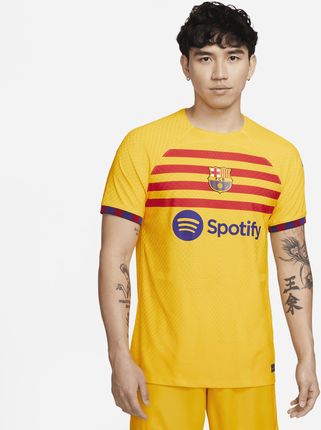 Męska Koszulka Piłkarska Nike Dri-Fit Adv Fc Barcelona Match 2022/23 Wersja Czwarta - Żółty