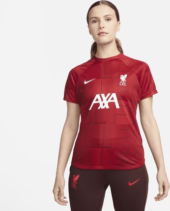 Damska Przedmeczowa Koszulka Piłkarska Nike Dri-Fit Liverpool F.C. Academy Pro - Czerwony