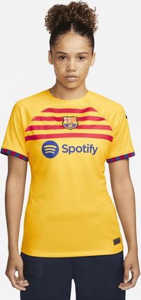 Damska Koszulka Piłkarska Nike Dri-Fit Fc Barcelona Stadium 2023/24 Wersja Czwarta - Żółty