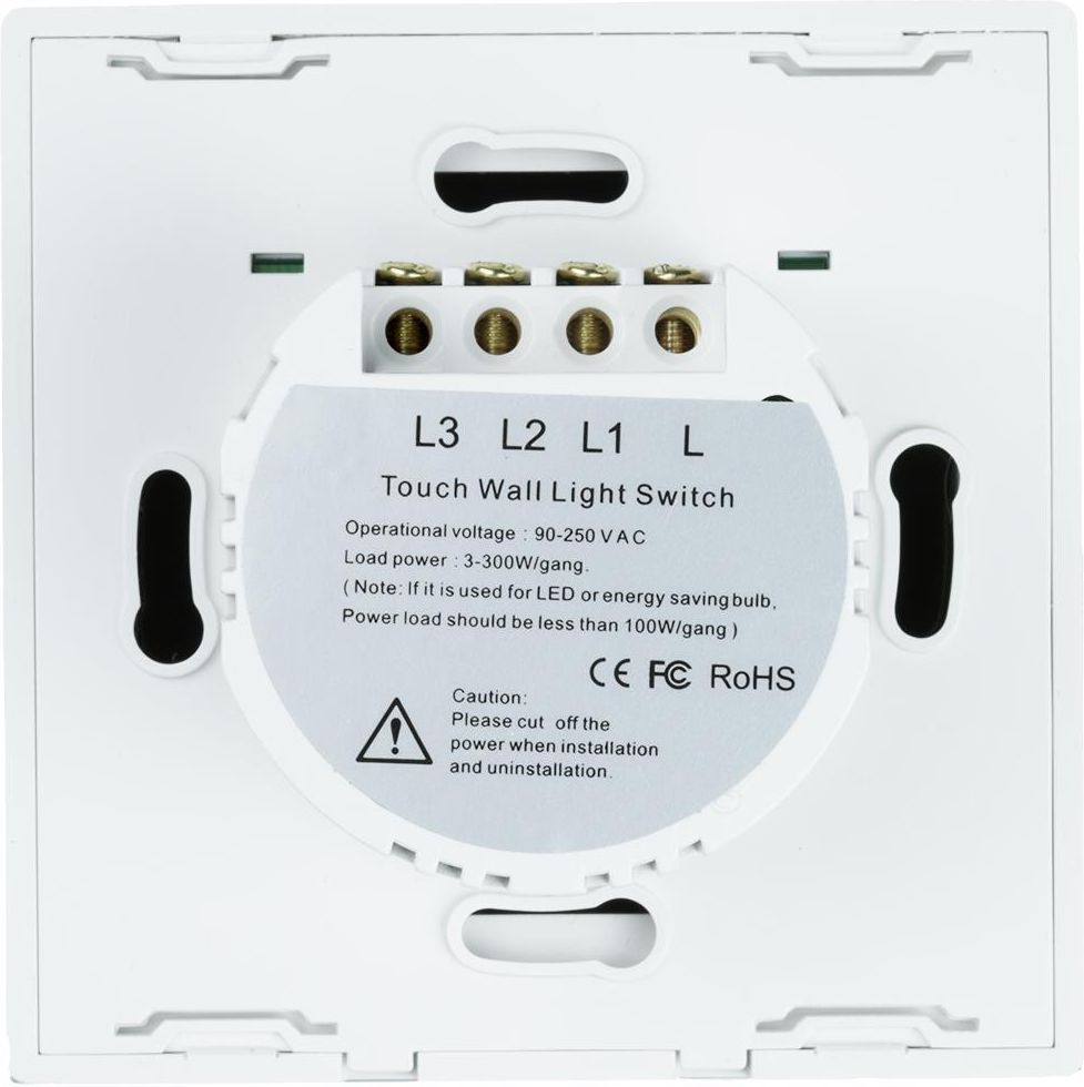 Sw 863 Interlook Dotykowy Włącznik Światła Led Szklany Potrójny (SW863WHITE ...
