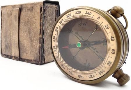 Giftdeco Kompas Mosiężny W Skórz. Etui 7.5X7X3cm (C0006)
