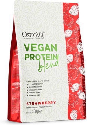 OstroVit, Vegan Protein Blend truskawkowy, 700 g