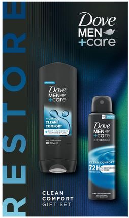 Dove Zestaw For Men Eco2 Var. 1 Clean Comfort Shower Gel 400ml  + Deo
