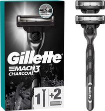 Zdjęcie Gillette Mach3 Charcoal Maszynka do golenia + 2 ostrza - Mrocza