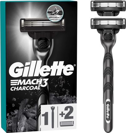 Gillette Mach3 Charcoal Maszynka do golenia + 2 ostrza