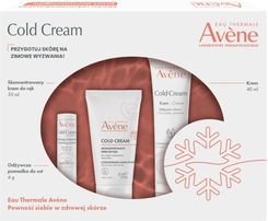 Avene Cold Cream Zestaw Odżywczy Krem Do Twarzy 40ml + Skoncentrowany Krem Do Rąk 50ml + Odżywcza Pomadka Do Ust 4g