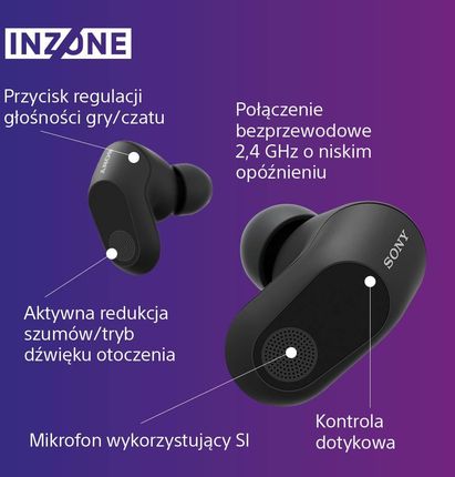 コ*イ様 SONY INZONE Buds ブラック Słuchawki Sony INZONE Buds czarne (WF-G700NB) - Opinie i