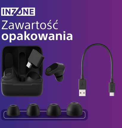 Słuchawki Sony INZONE Buds czarne (WF-G700NB) - Opinie i