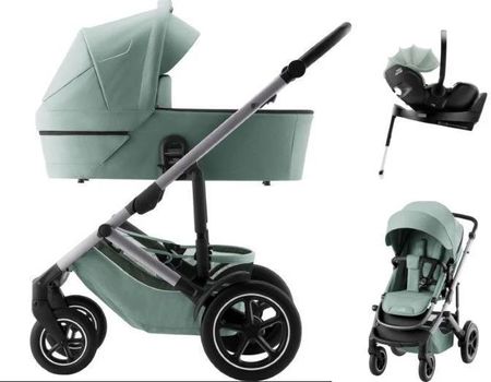 Britax Romer Smile 5Z Jade Green Głęboko Spacerowy + Fotelik Baby-Safe 5Z + Baza Flex Base 5Z