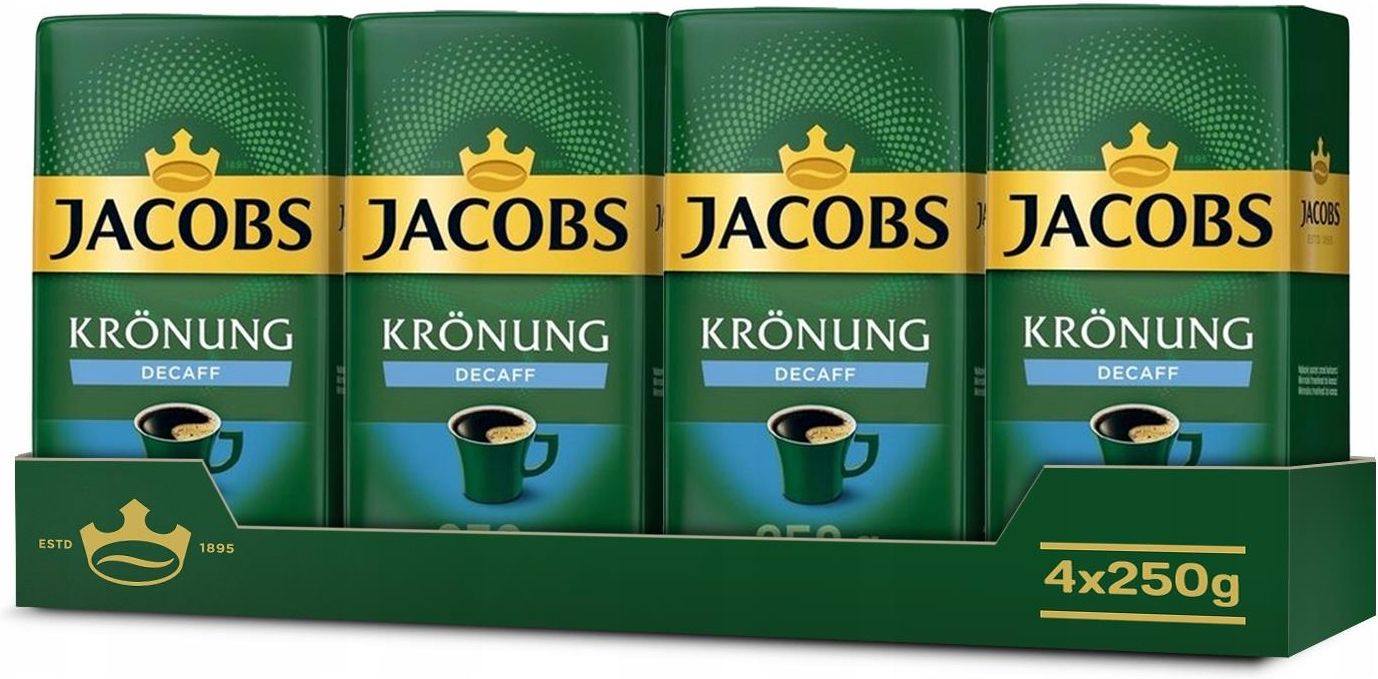 Ile Kofeiny Ma Kawa Jacobs Kronung - Kawa Jacobs Kronung Decaff Mielona 4X250g - Ceny i opinie - Ceneo.pl