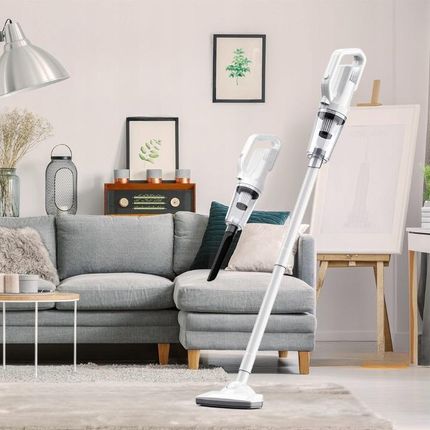 ODKURZACZ PIONOWY BIAŁY RĘCZNY 3W1 6000mAh LED SAMOCHODOWY