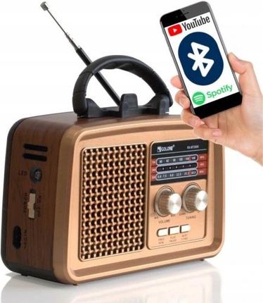 RADIO RETRO PRZENOŚNE KUCHENNE BLUETOOTH USB ELEGANCKIE RADIO PREZENT