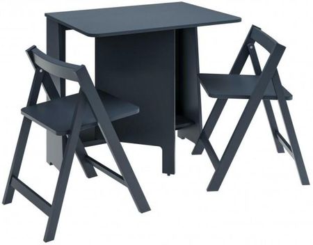 Intesi Zestaw Stół + 2 Krzesła Składane Ivy Granatowe (364920)