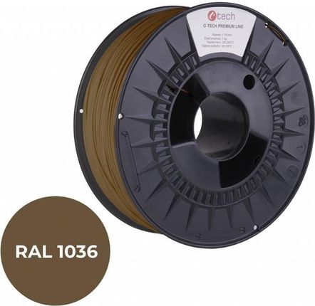C-Tech Filament Do Drukarki 3D Premium Line, Petg, Ral1036, 1,75Mm, 1Kg, Pearl Gold (TIFCT7306)