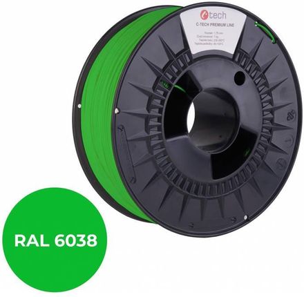 C-Tech Filament Do Drukarki 3D Premium Line, Petg, Ral6038, 1,75Mm, 1Kg, Luminous Green (TIFCT7321)