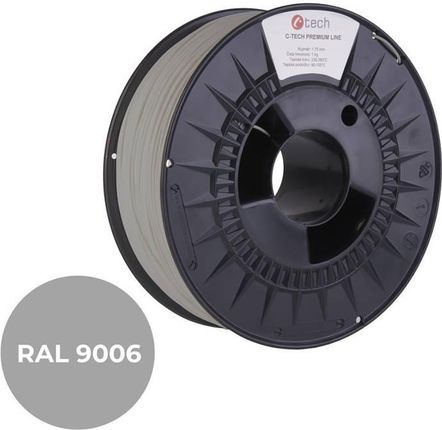 C-Tech Filament Do Drukarki 3D Premium Line, Pla, Ral9006, 1,75Mm, 1Kg, White Aluminium (TIFCT2326)