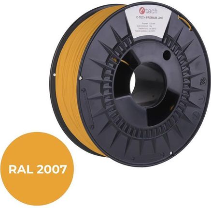 C-Tech Filament Do Drukarki 3D Premium Line, Petg, Ral2007, 1,75Mm, 1Kg, Luminous Bright Orange (TIFCT7309)