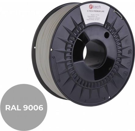C-Tech Filament Do Drukarki 3D Premium Line, Petg, Ral9006, 1,75Mm, 1Kg, White Aluminium (TIFCT7326)