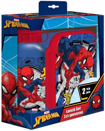 Diakakis Lunch Box Bidon Aluminiowy Pudełko Spiderman