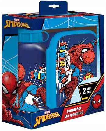 Diakakis Lunch Box Bidon Aluminiowy Pudełko Spiderman