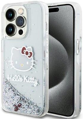 Hello Kitty Etui Liquid Glitter Charms Do Apple Iphone 14 Pro Srebrny