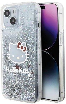Hello Kitty Etui Liquid Glitter Charms Do Apple Iphone 14 Srebrny