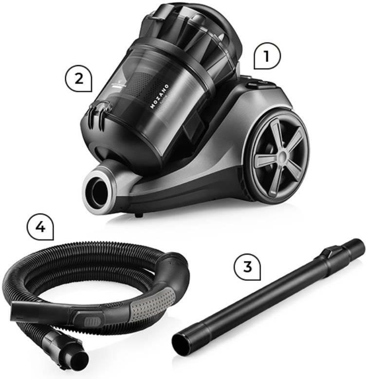 фото Пилосос безмішковий Mozano Max Cyclonic 4000W