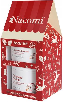 NACOMI Zestaw Body Set Christmas Evening (Masło do ciała, 100ml + Peeling do ciała, 180ml)